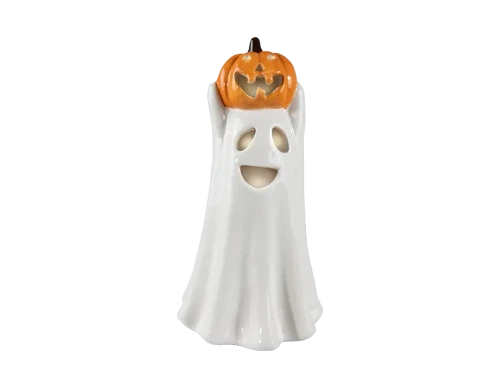 Halloween LED Ghost With Pumpkin