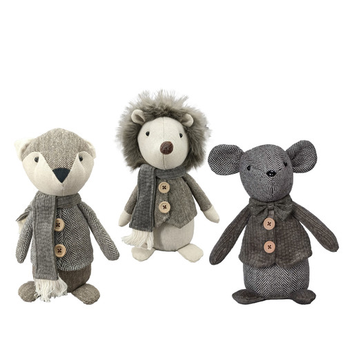 Grey Fox and Hedgehog Figure (Assorted)