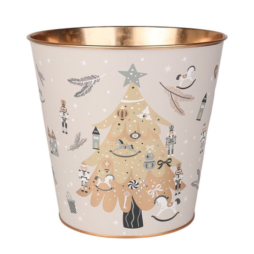 Christmas Tree Design Metal Planter (16cm)