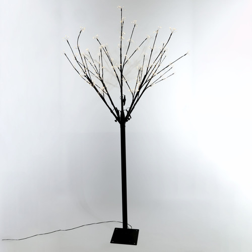 Black Warm white LED Firework Tree (175cm)