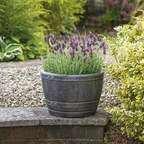 Stewart 61cm Blenheim Half Barrel - Pewter Stewart 61cm Blenheim Half Barrel - Pewter