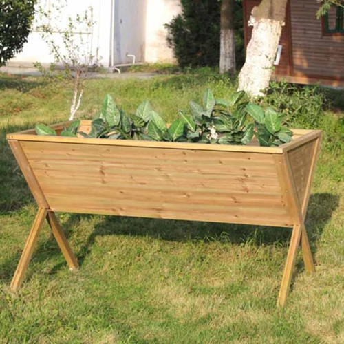 Freestanding Wooden Trough Planter - Discontinued