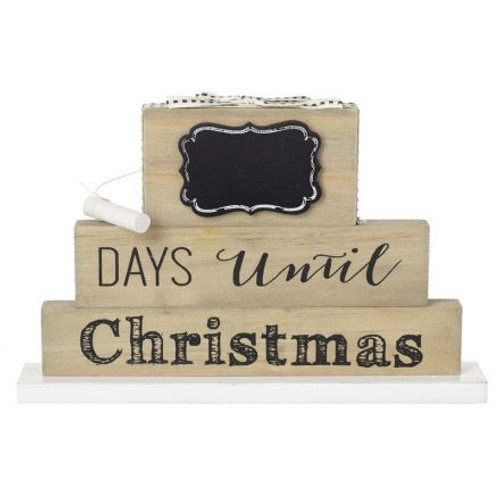 Wooden Days Until Christmas Chalkboard - Discontinued