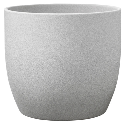Basel Stone Ceramic Pot Light Grey (19cm)