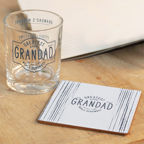 Greatest Grandad Ever Whisky Glass & Coaster Gift Set