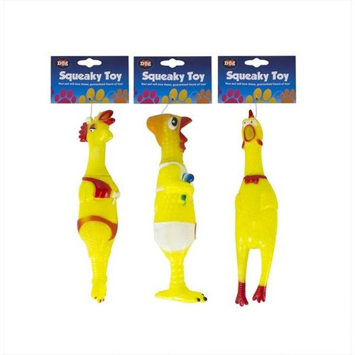 Squeaky Vinyl Chicken Toy - Discontinued