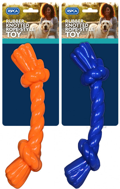 RSPCA Assorted Rubber Knotted Rope Style Toy