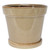 Painted Pot with Saucer Light Brown -Stoneware (20x17cm)