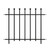 Black Ball Top Fence Section 