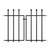 Black Ball Top Fence Gate 