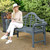 PU Coated Lutyens Style Bench - Slate Grey