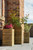 Contemporary Slatted Planter Set