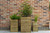 Contemporary Slatted Planter Set