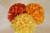 Artificial Chrysanthemum Pom Poms Silk Flower Arrangement Orange and Cream - Discontinued