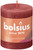 Delicate Red Bolsius Rustic Shine Pillar Candle (80 x 68mm)