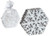 Glitter Finish Snowflake Candle In Opp Bag 2 Assorted Cols