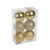 Gold Shatterproof Baubles (8cm) (6 pieces)