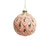 Pink Ruffled Glass Bauble with Gold Droplets (Dia10cm)