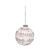 Bauble Red Merry Christmas White Glass (Dia8cm)