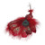 Burgundy Peacock with Clip (30cm) 