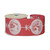 Red Satin Ribbon with Reindeer Bauble Print- White  (63mm x 10yd)