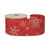 Red Wired Ribbon with Red and Gold Snowflakes (63mm x 10 yards) 