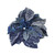 Cobalt Velvet Poinsettia with Clip (Dia25cm)