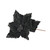 Black Velvet Poinsettia with Glitter Edge (Dia24cm)