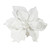 White Velvet Poinsettia Flower with Clip (Dia25cm) White Velvet Poinsettia Flower with Clip (Dia25cm)