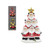 Pyramid of Light up Snowman and Santas (36cm)