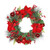 Red Poinsettia & Bauble Wreath (50cm)