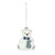 White and Blue Sitting Bear Hanging Decoration (11cm)