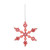 Red and White Snowflake Hanging Decoration (25cm)