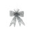 Glitter Bow Hanging Decoration - Silver (15cm)