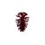Flocked Pine Cone Hanging Decoration - Burgundy (13cm) Flocked Pine Cone Hanging Decoration - Burgundy (13cm)