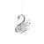 Swan Hanging Decoration- Shiny Silver (10cm) Swan Hanging Decoration- Shiny Silver (10cm)