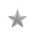 Glitter Star Hanging Decoration - Silver (20cm) Glitter Star Hanging Decoration - Silver (20cm)