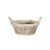 White Wash Finish Two Tone Round Basket with Ears (24cm W) White Wash Finish Two Tone Round Basket with Ears (24cm W)