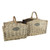 Light Grey Log Cradle Basket with Handle (Set of 2) Light Grey Log Cradle Basket with Handle (Set of 2)