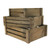 Set of 3 Brown Stain Wooden Crates Set of 3 Brown Stain Wooden Crates