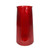 Red Tall Ribbed Graduated??Glass Vase (32cm)?? Red Tall Ribbed Graduated??Glass Vase (32cm)??