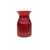 Red Ribbed Sweetheart Glass Vase (19.5cm)