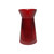 Red Tall Ribbed Sweetheart Glass Vase (26cm)