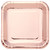 Metallic Rose Gold Square Plates (23cm)