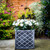 Pewter Square Lazio Planter (30cm)