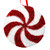 Red & White Tinsel Glitter Candy Swirl Hanging Decoration (24cm)