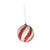 Pink & White Pastel Candyland Striped Baubles (Pack of 4) (8cm)