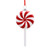 Red & White Swirled Candyland Hanging Lollipop Ornament (13cm)