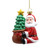Santa Hugging Christmas Tree Hanging Ornament (10cm)
