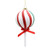 Red, White & Green Glitter Round Lollipop Hanging Ornament (12cm)